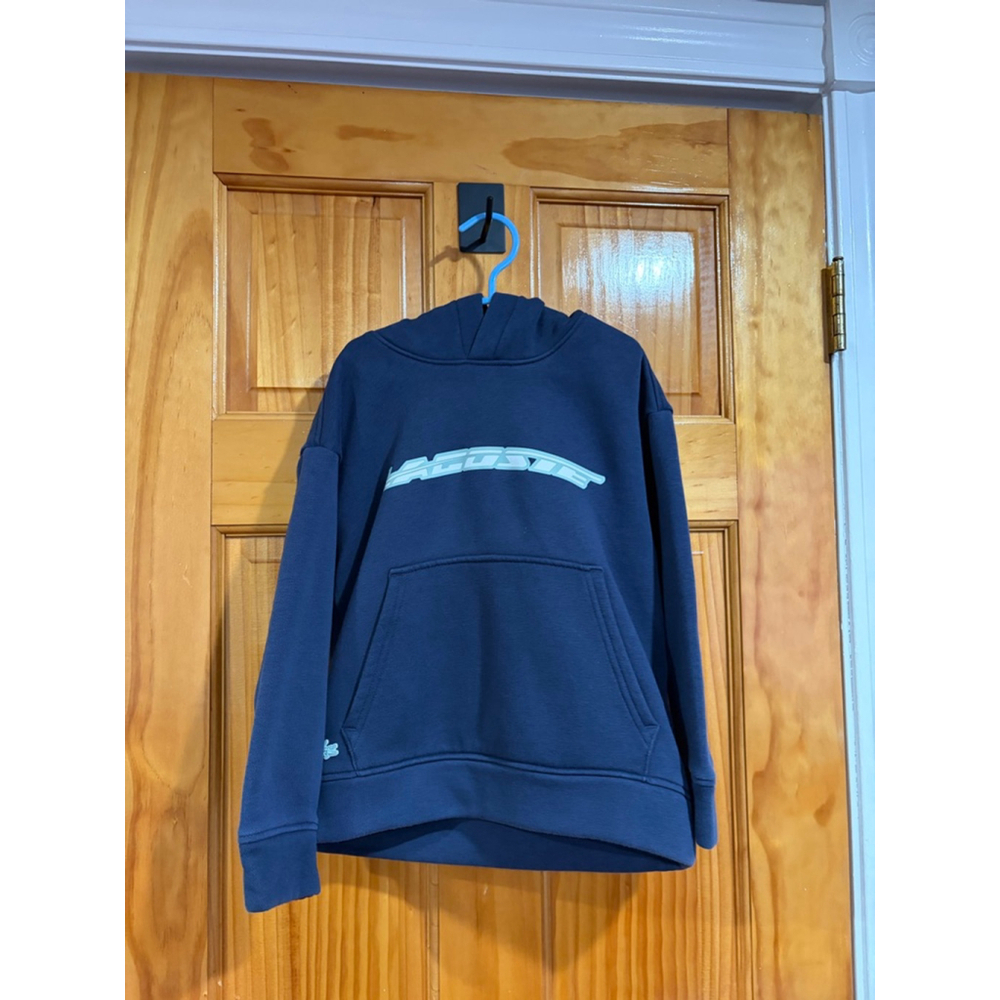 Lacoste Kids Hoodie Navy Blue Crocodile Logo Pullover Sweatshirt Size 6